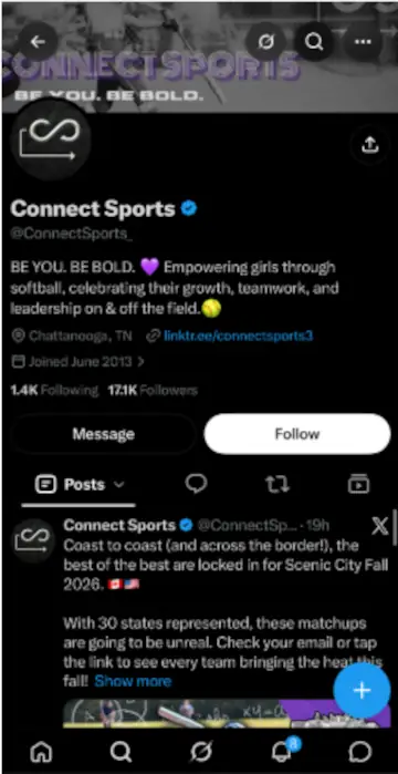 Softball recruiting profile and updates on X