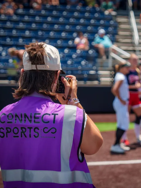 Behind-the-scenes content at a Connect Sports tournament