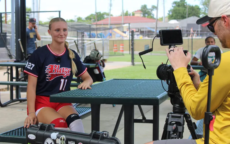 Softball athlete gaining recruiting visibility through Connect Sports